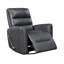 Fauteuil inclinable et oscillant beige en similicuir-1223831740