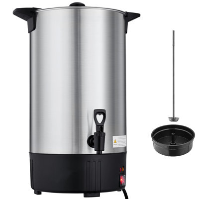 Urne à café commerciale, distributeur de boissons chaudes de 15 litres avec robinet sans égouttement, 100 tasses, grande cafetière commerciale en acier inoxydable à infusion rapide, pour la restauration, les affaires, les fêtes, les églises et les restaurants