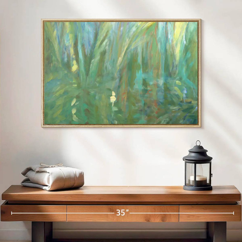 Diptyque des alizés II, Cadre flottant en bois naturel, 25 po x 17 po