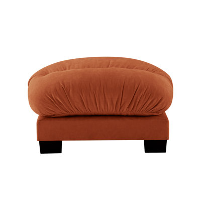 Flora Ottoman Chenille - Orange(Only Include This Ottoman, Not The Sofa)