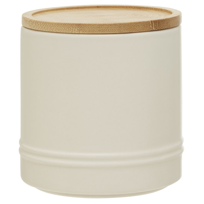 Fenwick Ceramic / Porcelain Jar, 11cm H x 11cm W x 11cm D, Cream