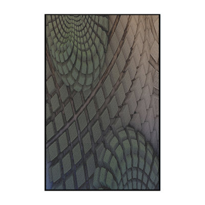 Tapis décoratif gris géométrique