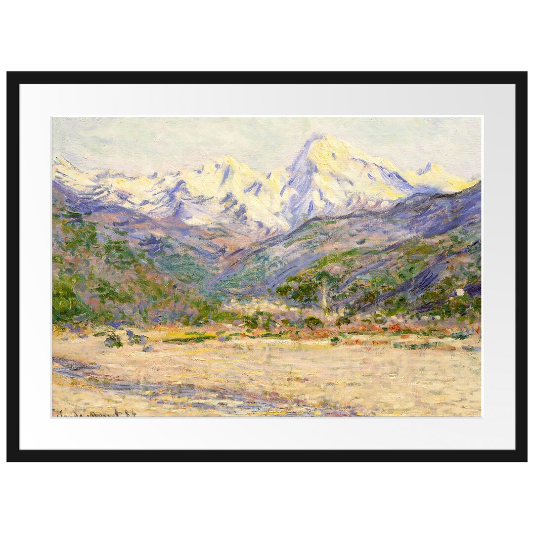 Gerahmter Kunstdruck The Valley of Nervia von Claude Monet