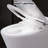 Heated Seat Toilet - 4 Levels Temp, Dual Flush System, Foot Sensor, Led Night , Compact Design Adjustable Flush, Infrared Bathroom