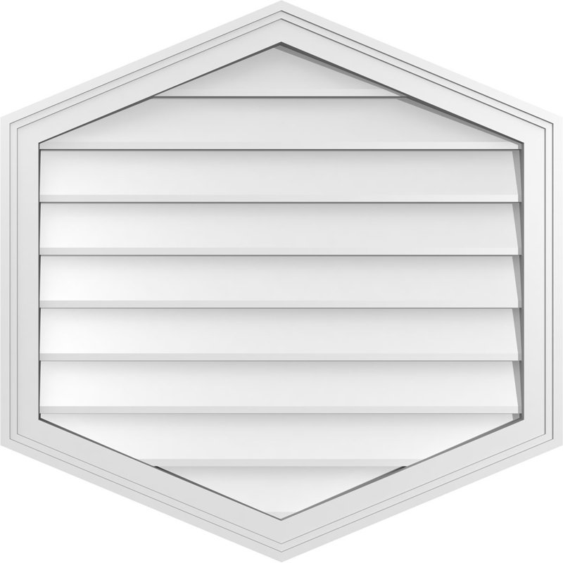 Ventilé vertical à pignon vertical en uréthane 5/12, H 30 po x l 30 po x P 1,5 po