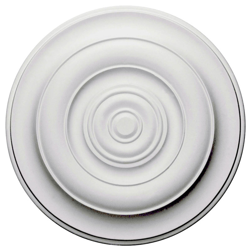 Endurathane Niobe Ceiling Medallion, 18"OD x 1 1/2"P (Fits Canopies up to 8 5/8"), Factory Primed, Primed