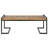 52.41" Wide Bench With Wood And Black Iron Construction Long Duplication
