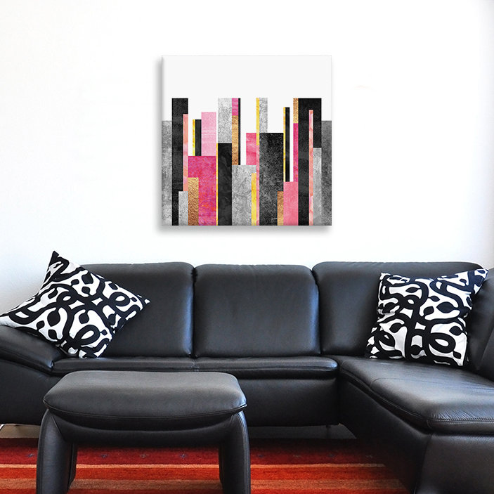 Skyline, impression sur toile tendue, H 12 po x l 12 po x P 0,75 po, Pas de tapis, Toile tendue