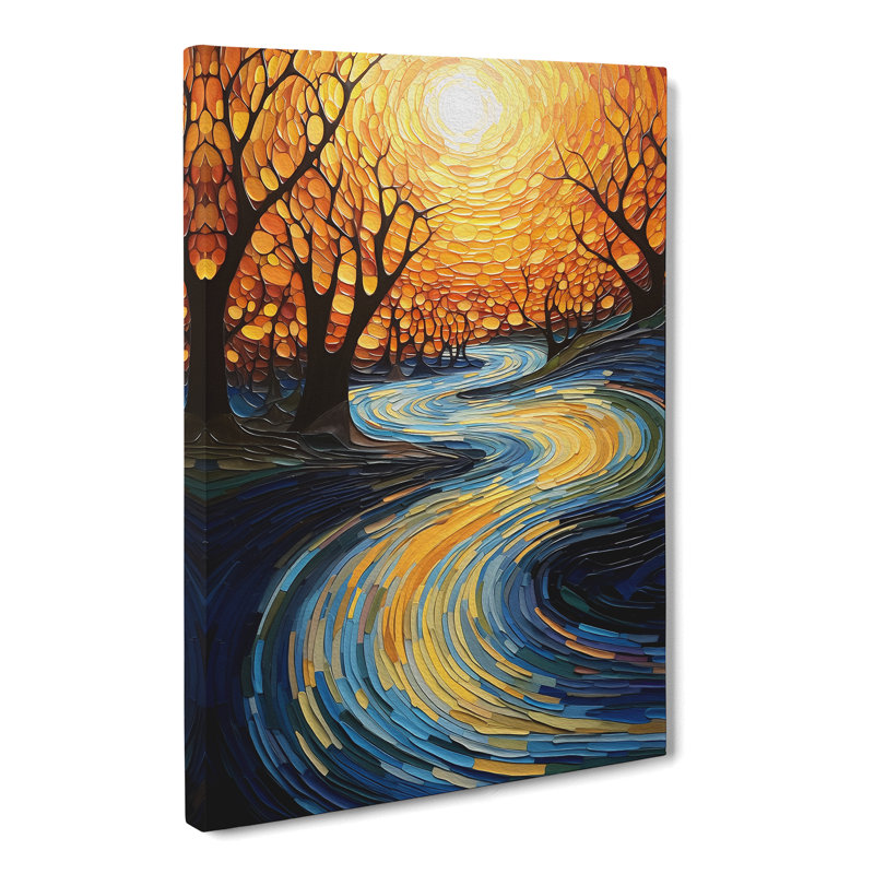 River Abstract - Wrapped Canvas, 50cm H x 35cm W x 3cm D