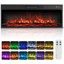 Foyer électrique encastré de 36 pouces avec couleurs et luminosité de flamme réglables-352273114