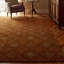 Wool Geometric Area Rug in Rust-17654530