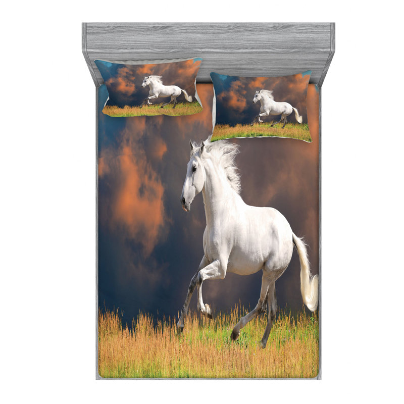 Microfiber Sheet Set, Queen Sheet Set with Fitted Sheet
