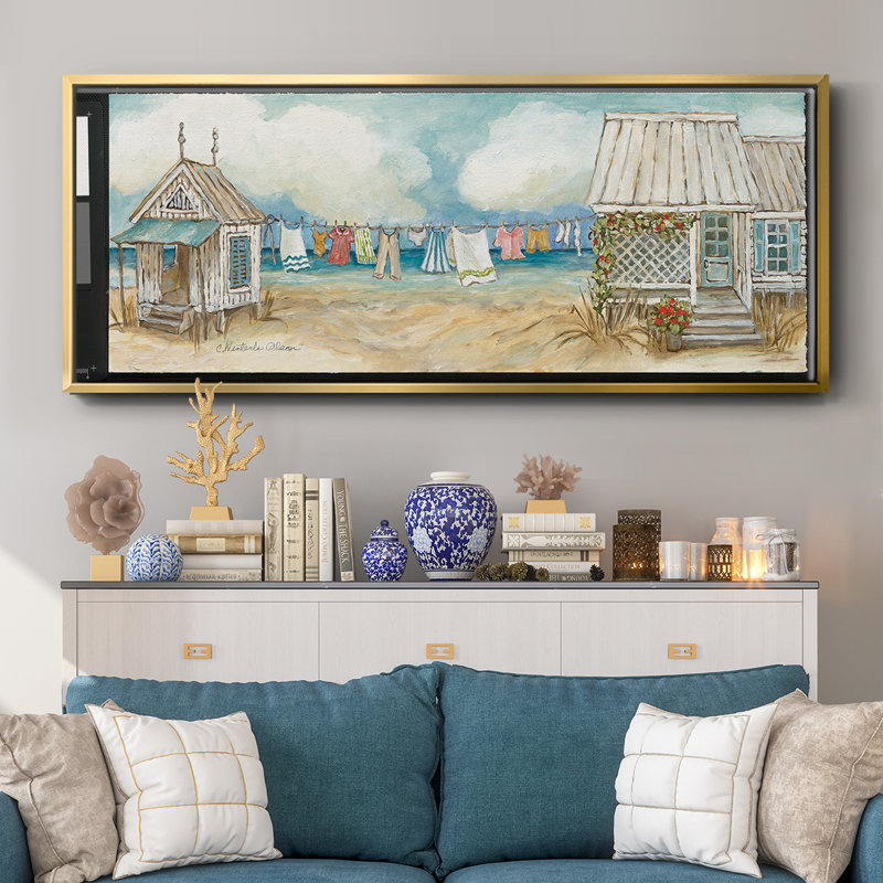 Fresh Laundry II- Framed Canvas, 8" H x 20" W