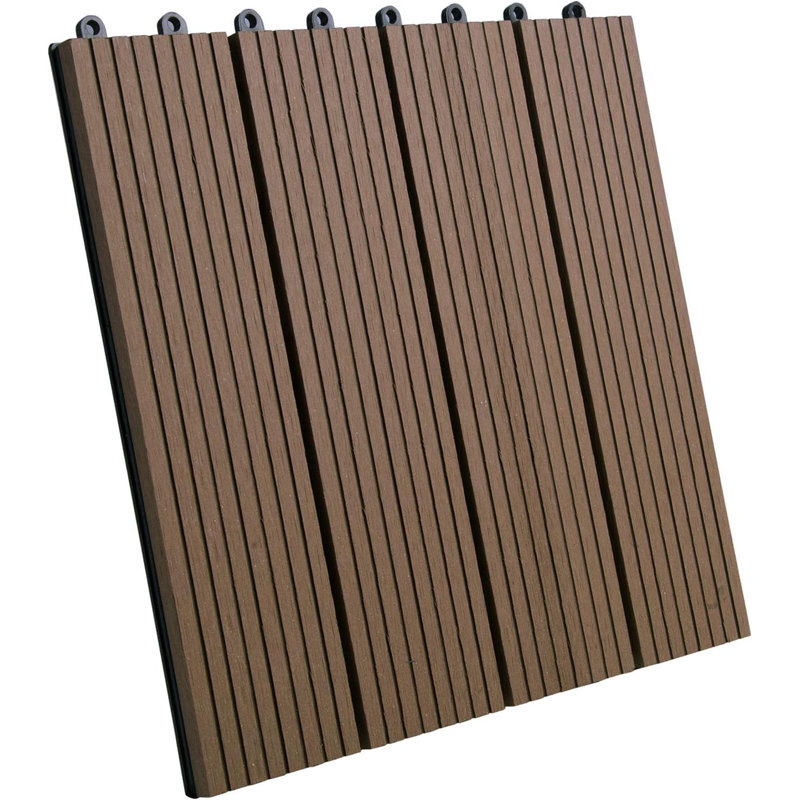 30cm x 30cm wood-effect Gurleen made of plastic/wood, Brown