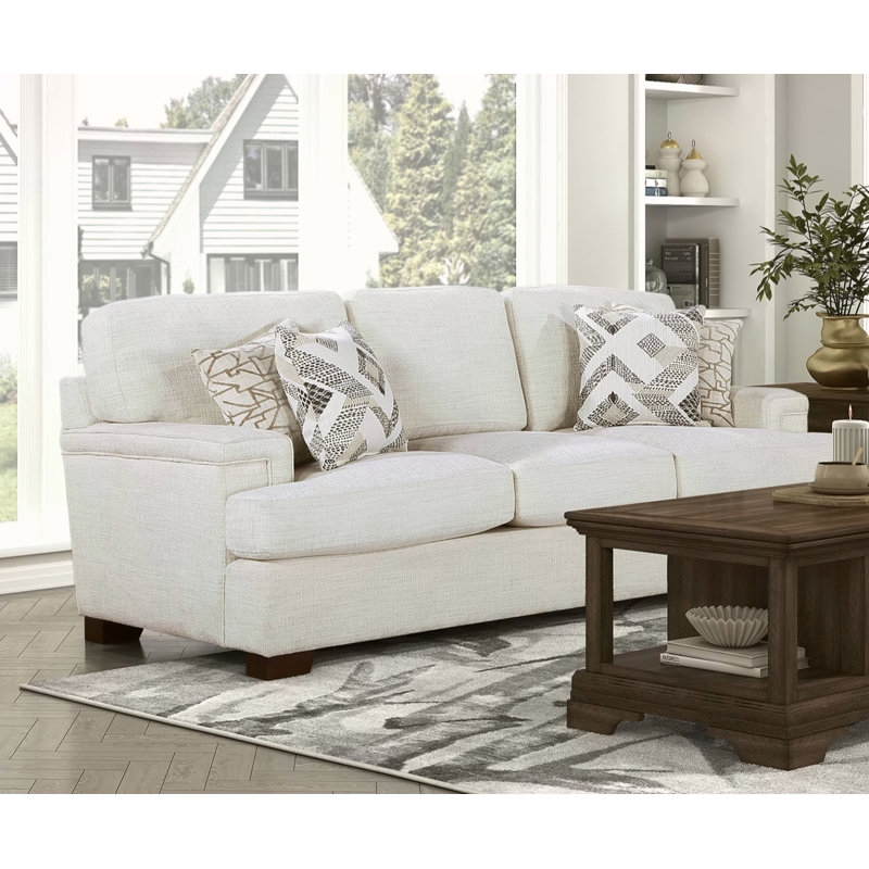 Ensemble de canapé Modern Elegance Comfort avec revêtement en chenille et coussins décoratifs, parfait pour les salons élégants