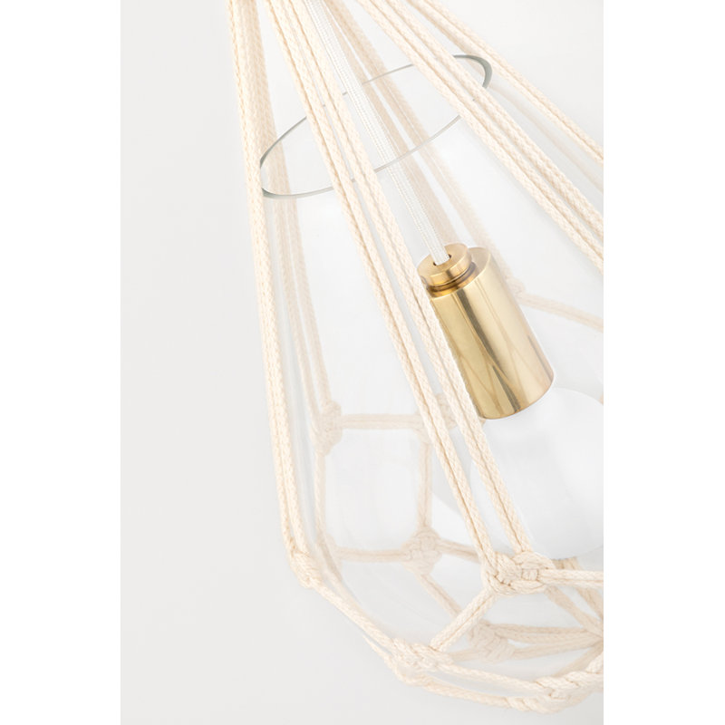 Luminaire suspendu à 1 lumière Tessa, H 22 po x l 10 po x P 10 po
