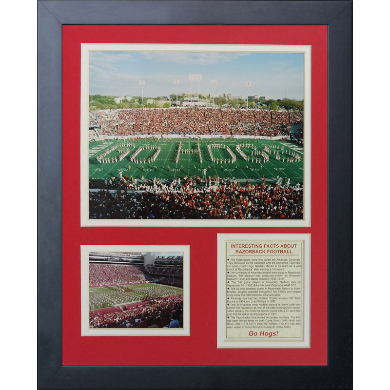 Souvenirs encadrés de l'Université de l'Arkansas - Razorback Stadium