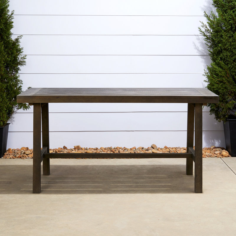 Outdoor Patio Dining Table, Rectangular Table, Gray