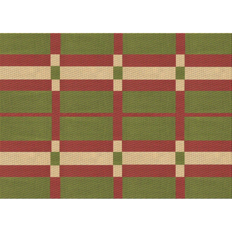 Plaid Indoor Rug, Rectangle 4' x 6'