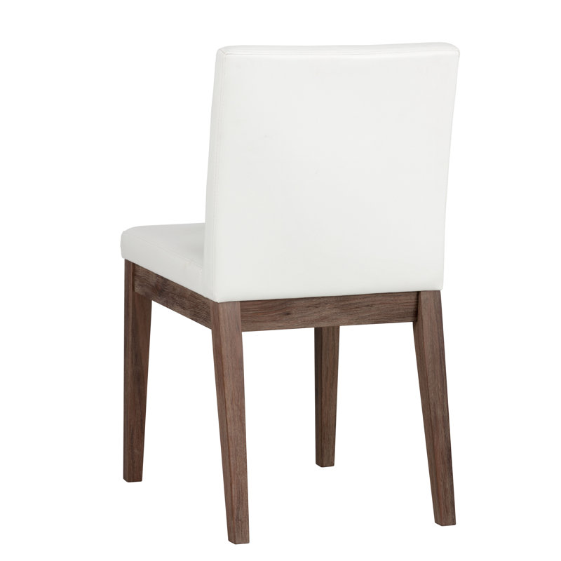 Branson Upholstered Dining Chair, White Faux Leather