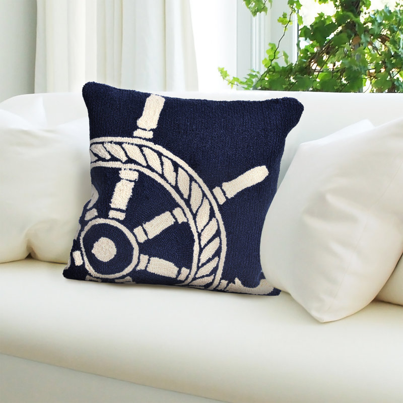  Ship Wheel Square Pillow Cover & Insert