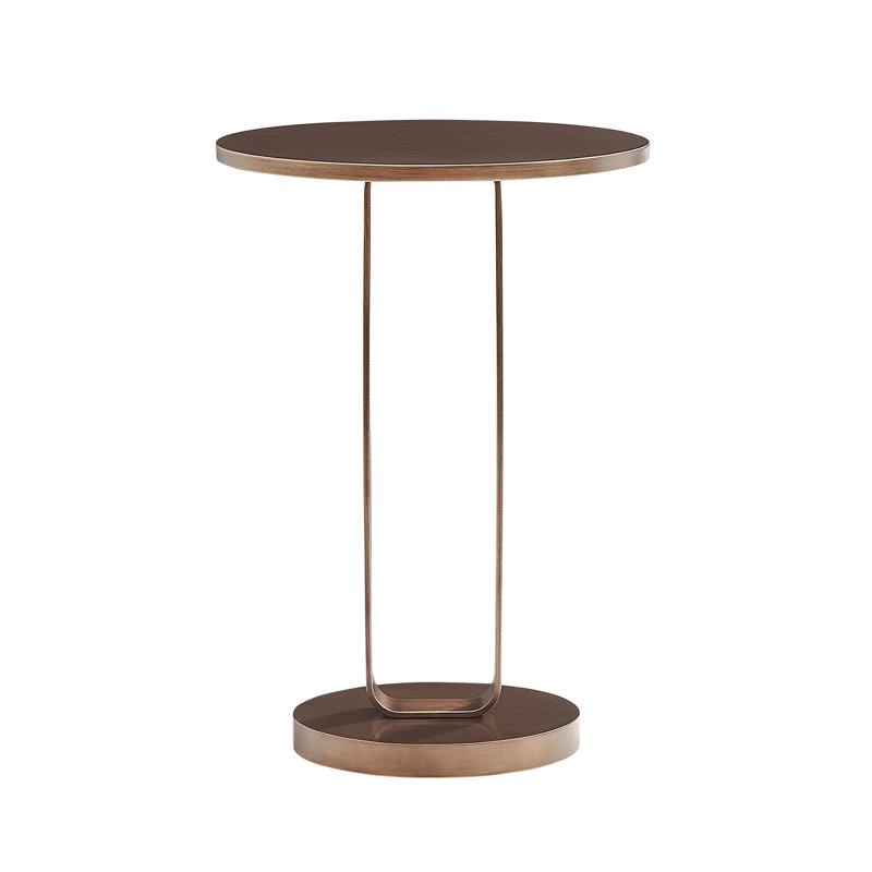 Table d'appoint ronde en bronze antique Tareel