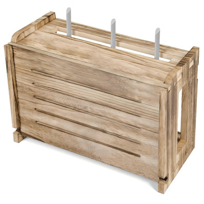 Tablette en bois avec support mural