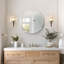 1 - Light Armed Sconce with Glass Shade