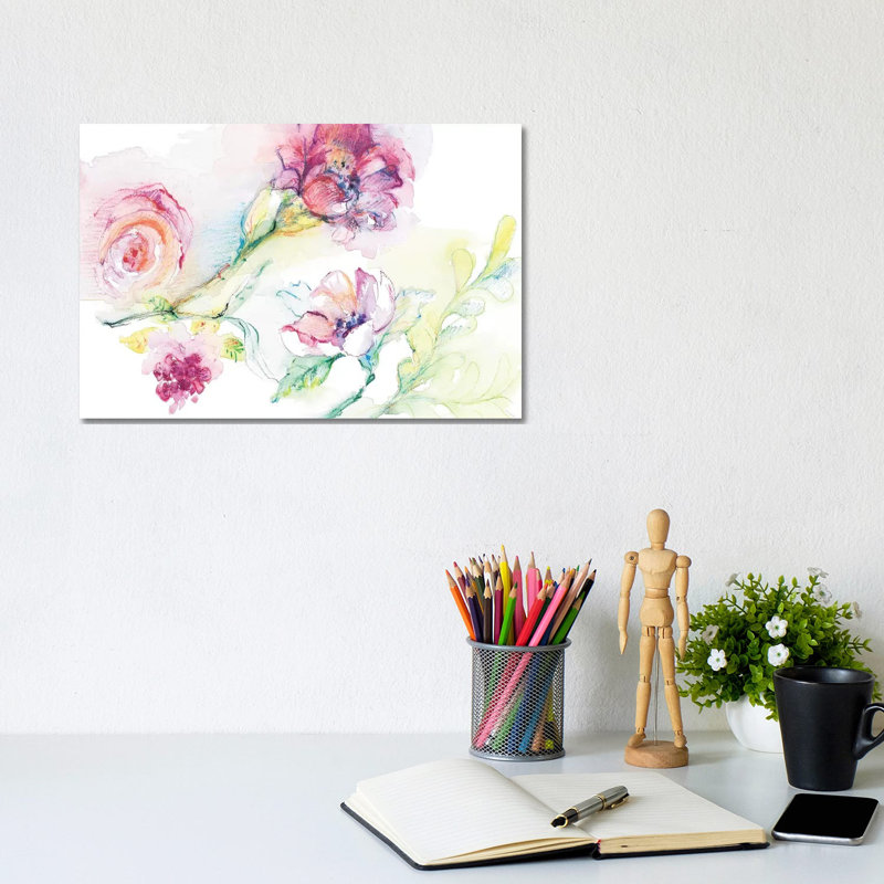 Light And Breezy Florals Ii by Lanie Loreth - Wrapped Canvas Gallery-Wrapped Canvas Giclée, 20.32 cm H x 30.48 cm W