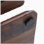 Table basse rectangulaire en bois aggloméré à motif d'autocollants moderne et minimaliste. Ajoutez une atmosphère calme et confortable à votre maison. Table basse en MDF, noyer, autocollant texturé brun foncé, table d'appoint.