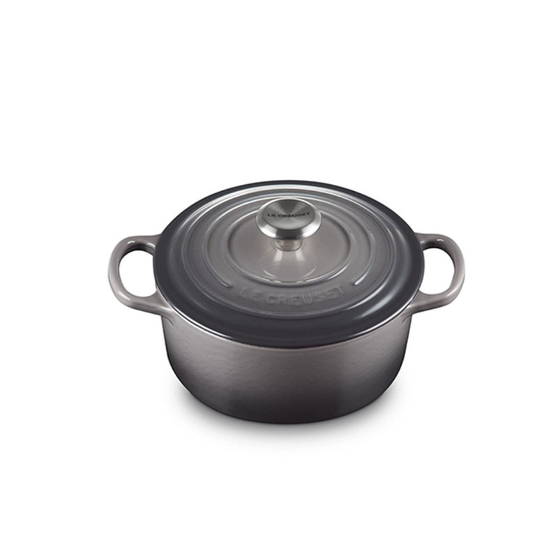Le Creuset Signature Enameled Cast Iron Round Dutch Oven with Lid, Oyster, 2 quarts