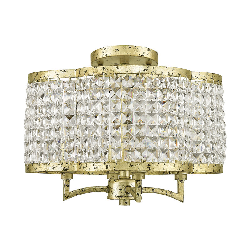 Belisle 4 - Light Gold Unique/Statement Pendant, Winter Gold