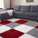 Myshaggy Collection Rugs Geometric Design in Red