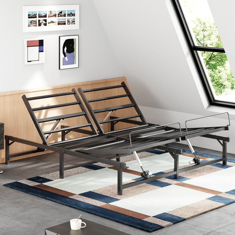 Redlife Adjustable Bed Frame Queen, Electric Bed Frame Easy Assembly, Split Bed Frame For Adjustable Base, Reclining Bed With Quiet Motor, Wireless Remote Control, Frame Only & No Mattress