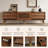 71" Mid-Century Modern TV Stand, Walnut Veneer MDF Media Console with Ample Storage