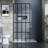 34" X 72" Shower Door Walk-In Black Finish