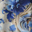 Majestic Cobalt Scrolls Victorian Motif II - Panneaux de rideaux à motif floral-95457765