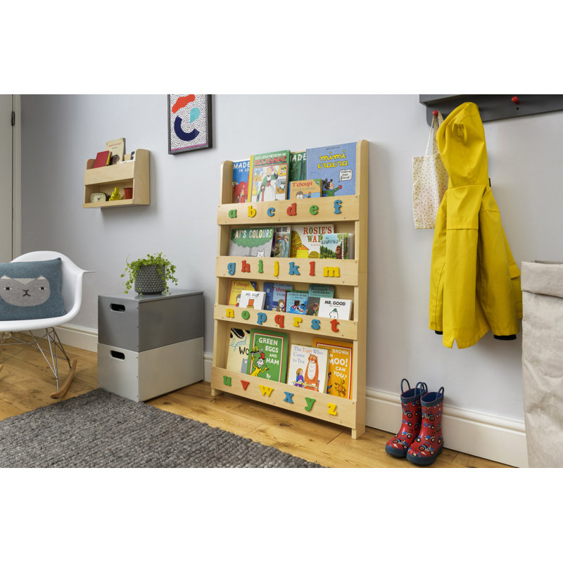 Tidy Books 4 Compartment Solid + Manufactured Wood Book Display ...
