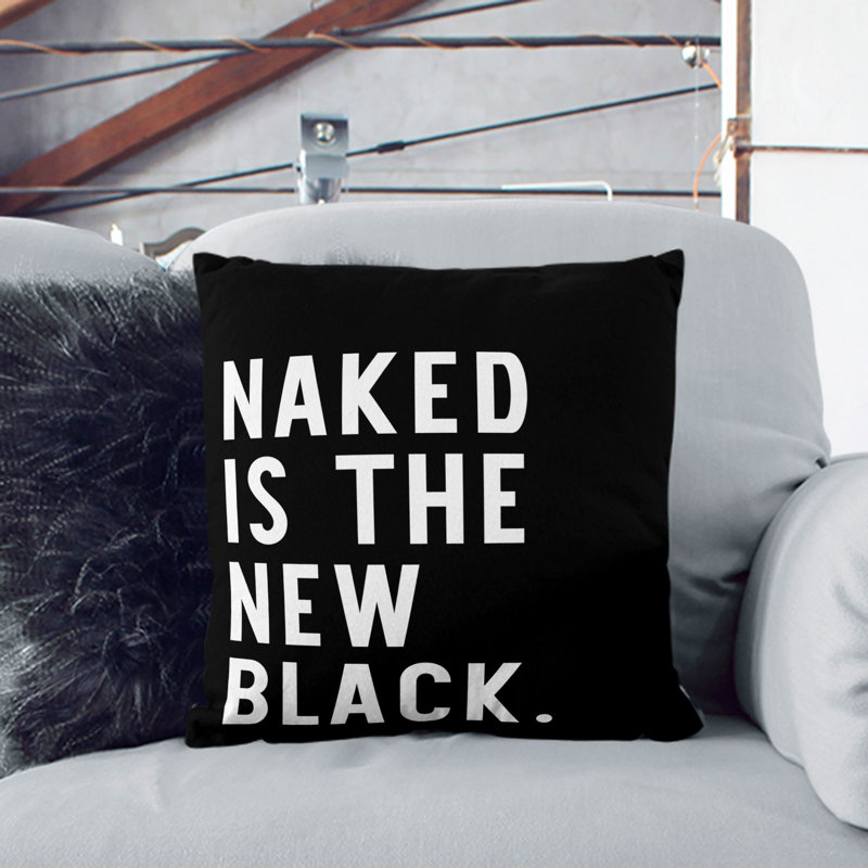 Square Cushion, Black, 40cm H x 40cm W x 15cm D
