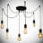 6-Light Adjustable Spider Pendant Chandelier