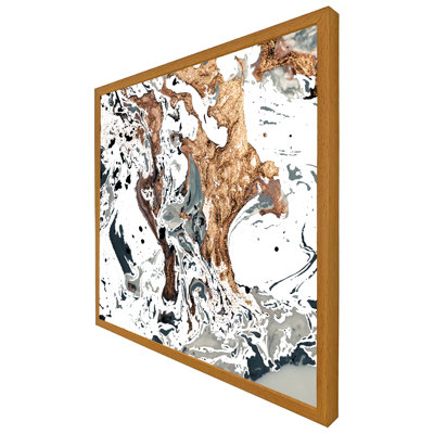 Aryahna Bronze Marble 1 Piece Single Picture Frame Wall Art