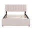 Lit plateforme tapissier avec lit gigogne double Teddy-666011031