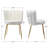 Chele Modern Velvet Upholstered Dining Chairs Accent Chairs with Curved Back & Gold Metal Legs for Kitchen Vanity Bedroom -474602438