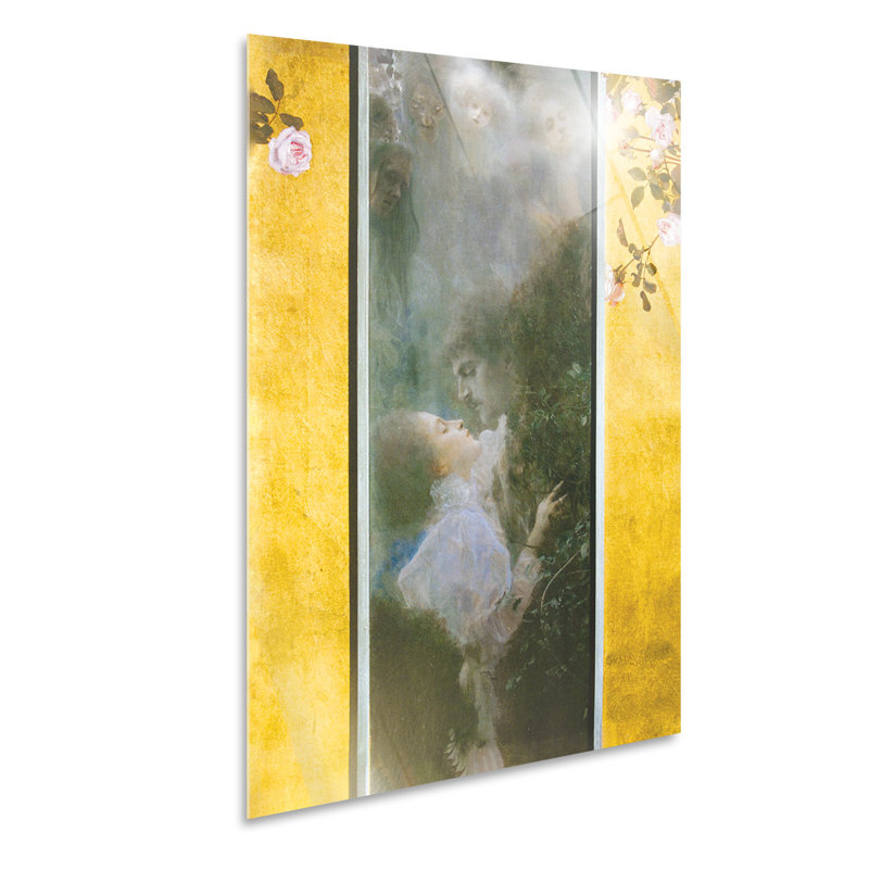 Love by Gustav Klimt - No Frame Painting on Plastic / Acrylic, 95cm H x 65cm W