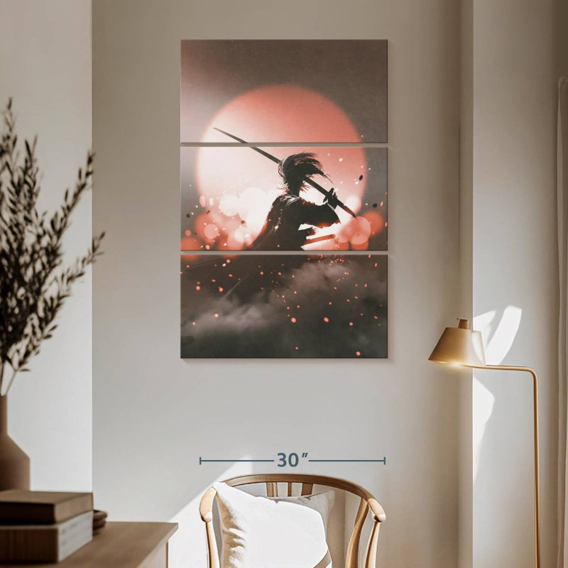 Leisha Samurai Combat Stance, 65" H x 42" W