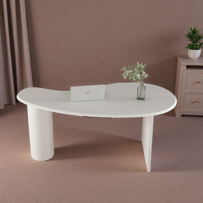 Nordic Modern Solid Wood Curved Desk