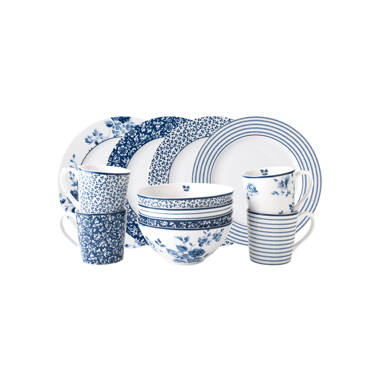 Lenox 894223 Oyster Bay 12-Piece Dinnerware Set : : Home