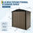 6 ft. W x 4 ft. D Outdoor Metal Storage Shed with Sloping Roof & Double Door, Brown-123801744