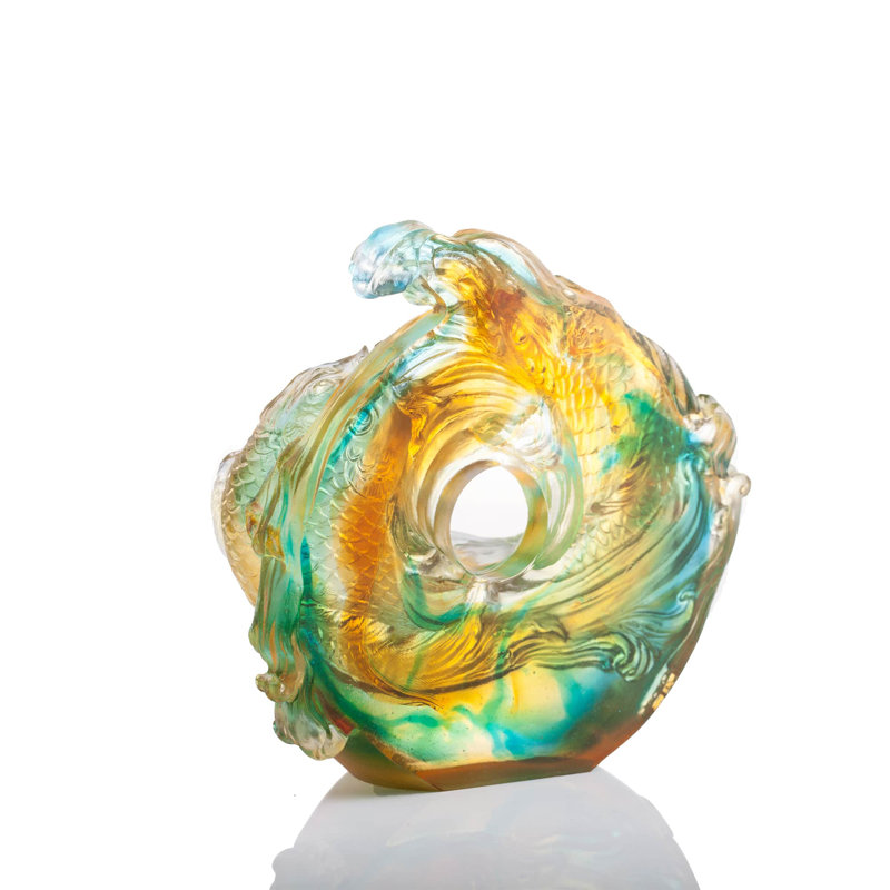 Crystal Koi Fish Sculpture, "Incomparable"