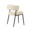 Chaise en cuir crème végétalien